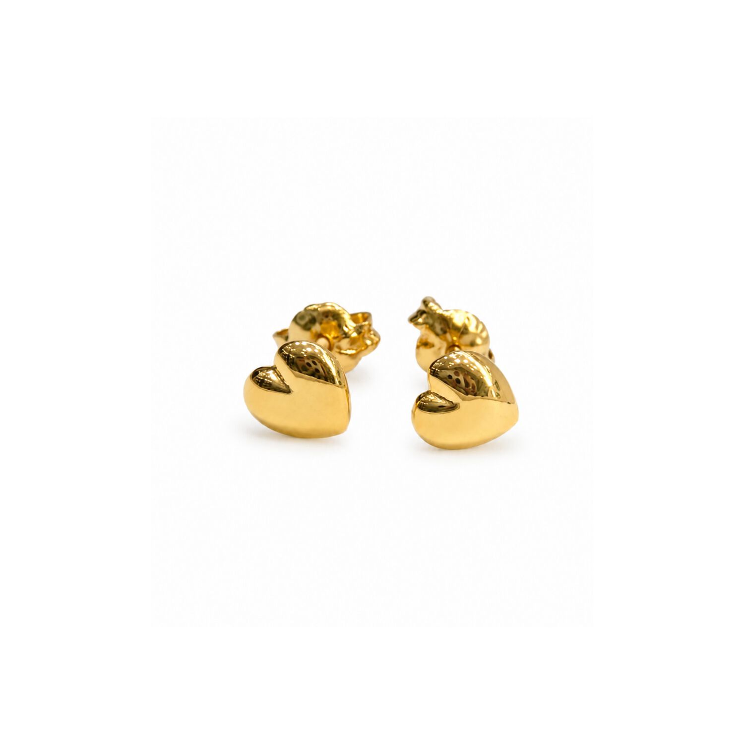 Aros Coraz&oacute;n Oro 18k 7mm No3 Atornillados 1gr Mujer Dorado image number 0.0