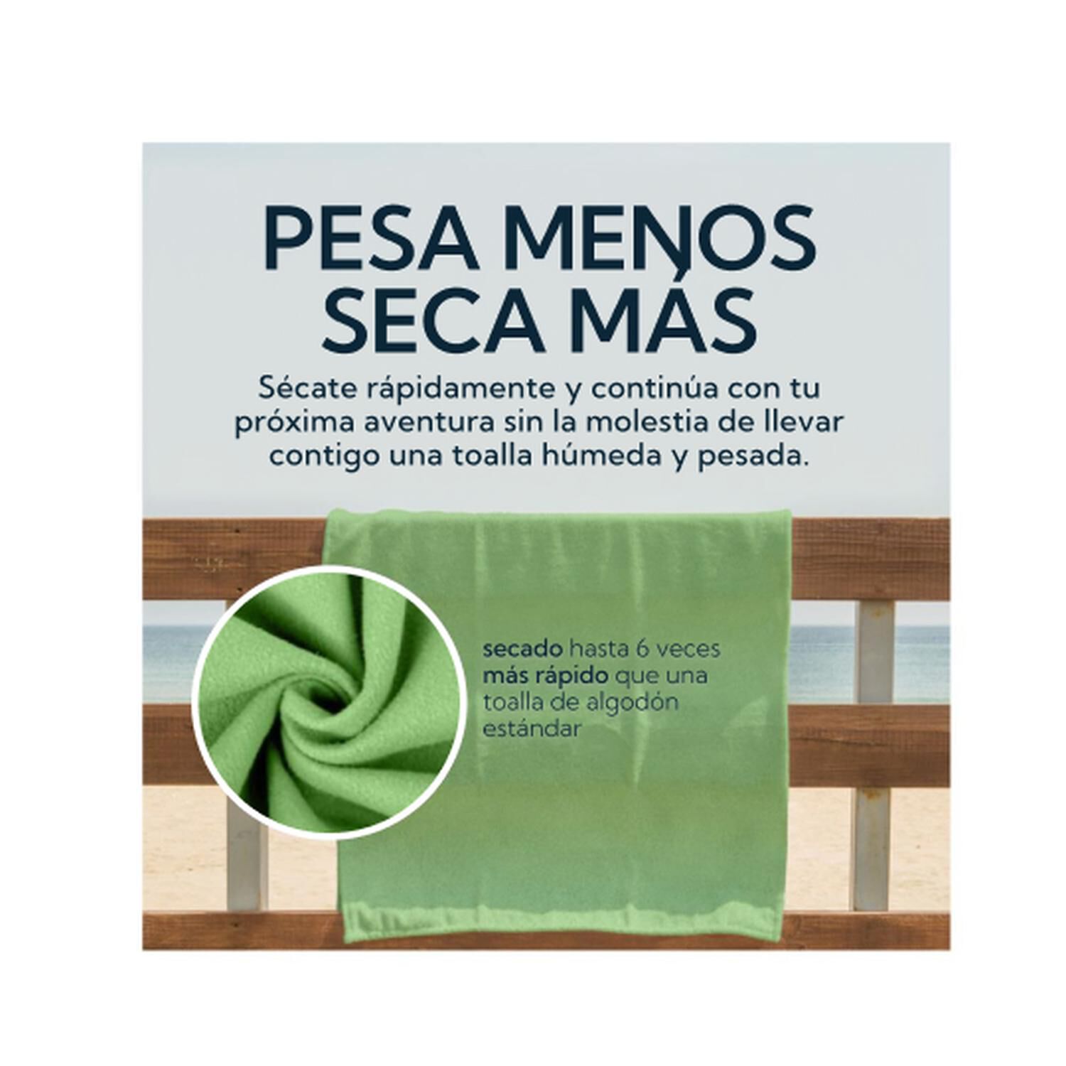 Pack 2 Toallas Microfibra Suede Verde image number 5.0