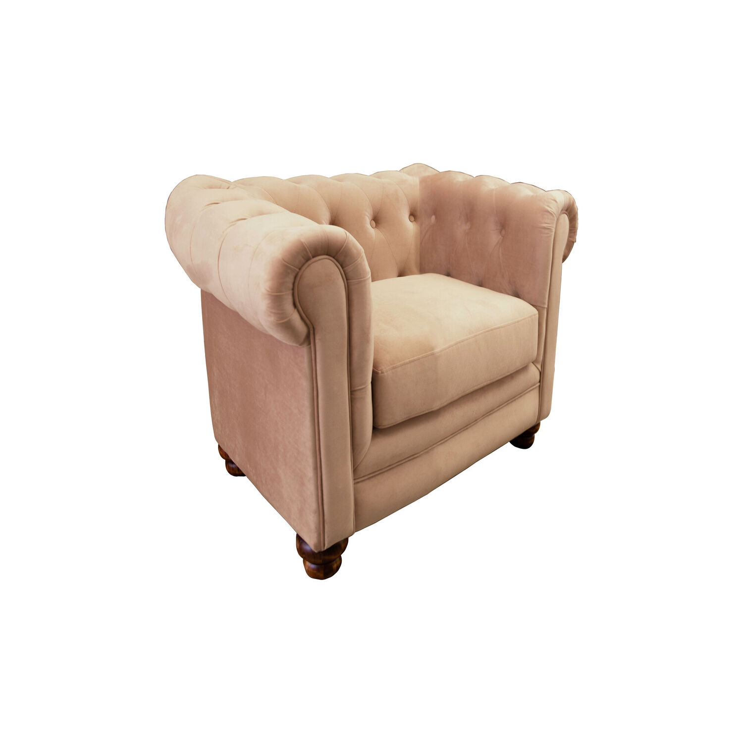 Sofa Florencia 1 Cuerpo Tela Velvet Beige image number 1.0
