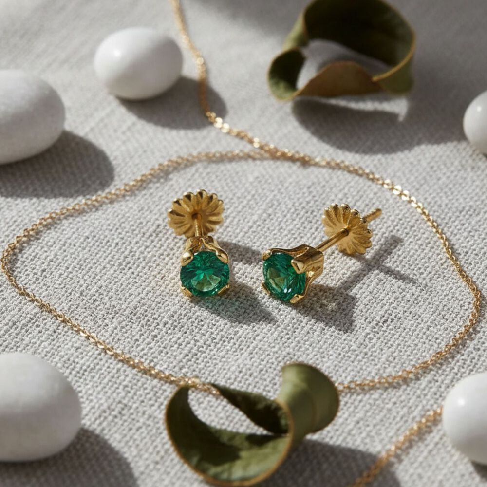 Aros Chispas Con Circ&oacute;n 5mm Oro 18k Nacional No1 image number 1.0