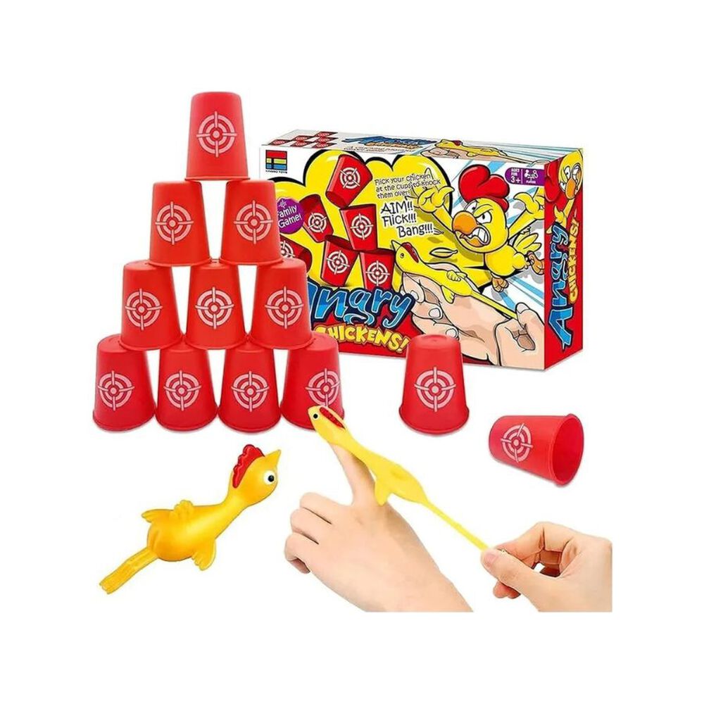 Juego De Mesa Pollos Voladores Derriba Vasos image number 4.0
