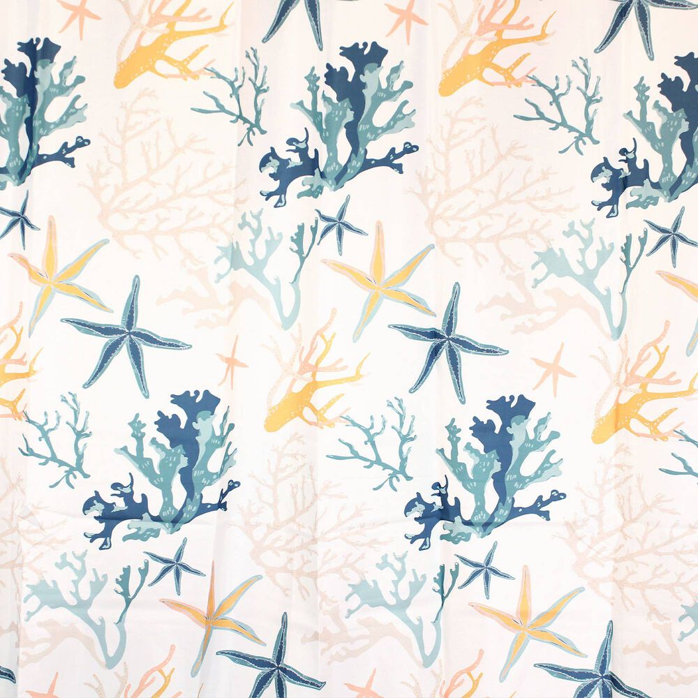 Cortina Para Ba&ntilde;o Nautica Home Poli&eacute;ster 180x180cm Dise&ntilde;o Corales De Mar image number 2.0