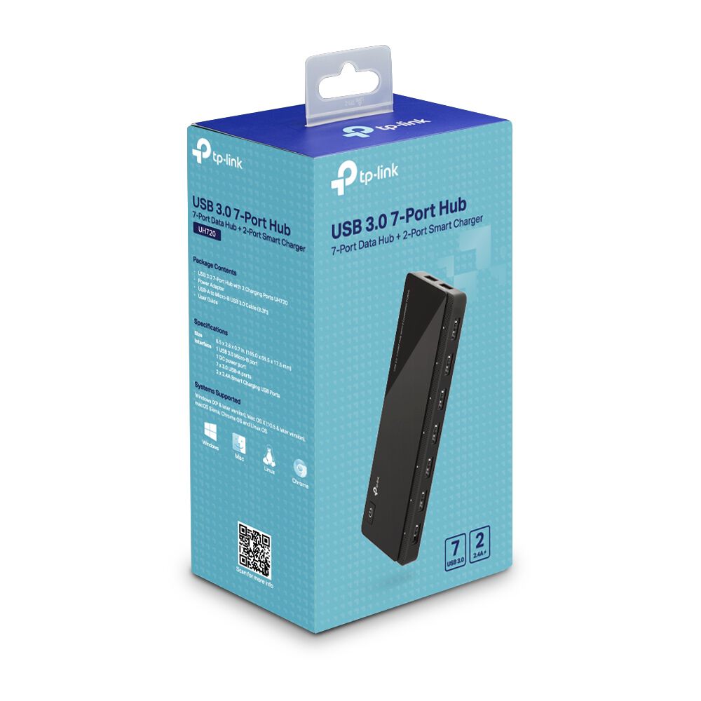 Hub 7 Puertos Usb 3.0 + 2 Puertos Cargadores (uh72 image number 5.0