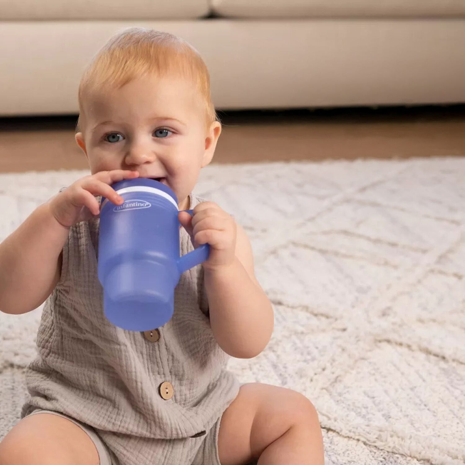 Vaso Antiderrame Con Bombilla My 1st Tumbler 266ml Azul image number 1.0