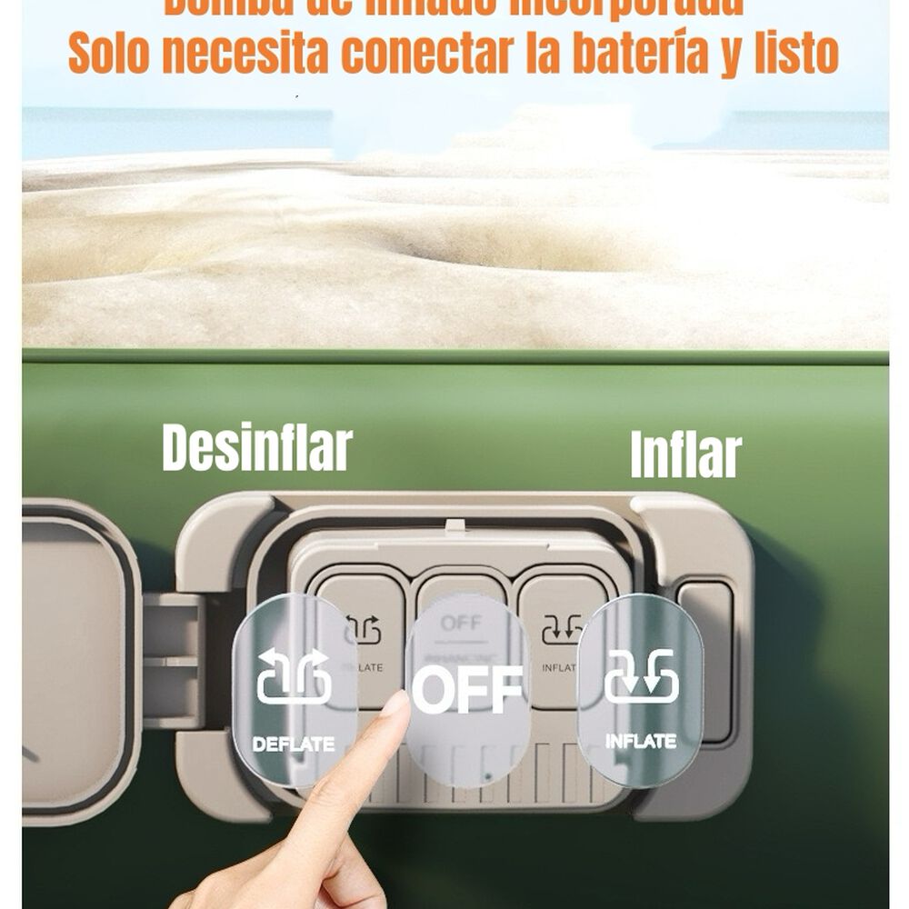 Colchón Cama Inflable Eléctrico Con Cojín Bolso 2 Plazas image number 4.0