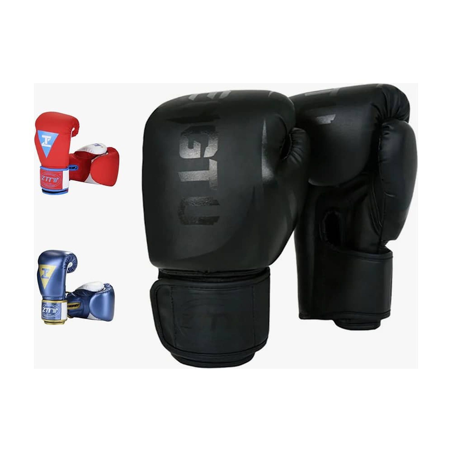 Guantes De Boxeo Profesional De Alta Calidad Negro 10oz image number 0.0