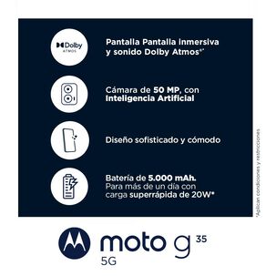 Smartphone Motorola Moto G35 / 5G / 128 GB / Liberado