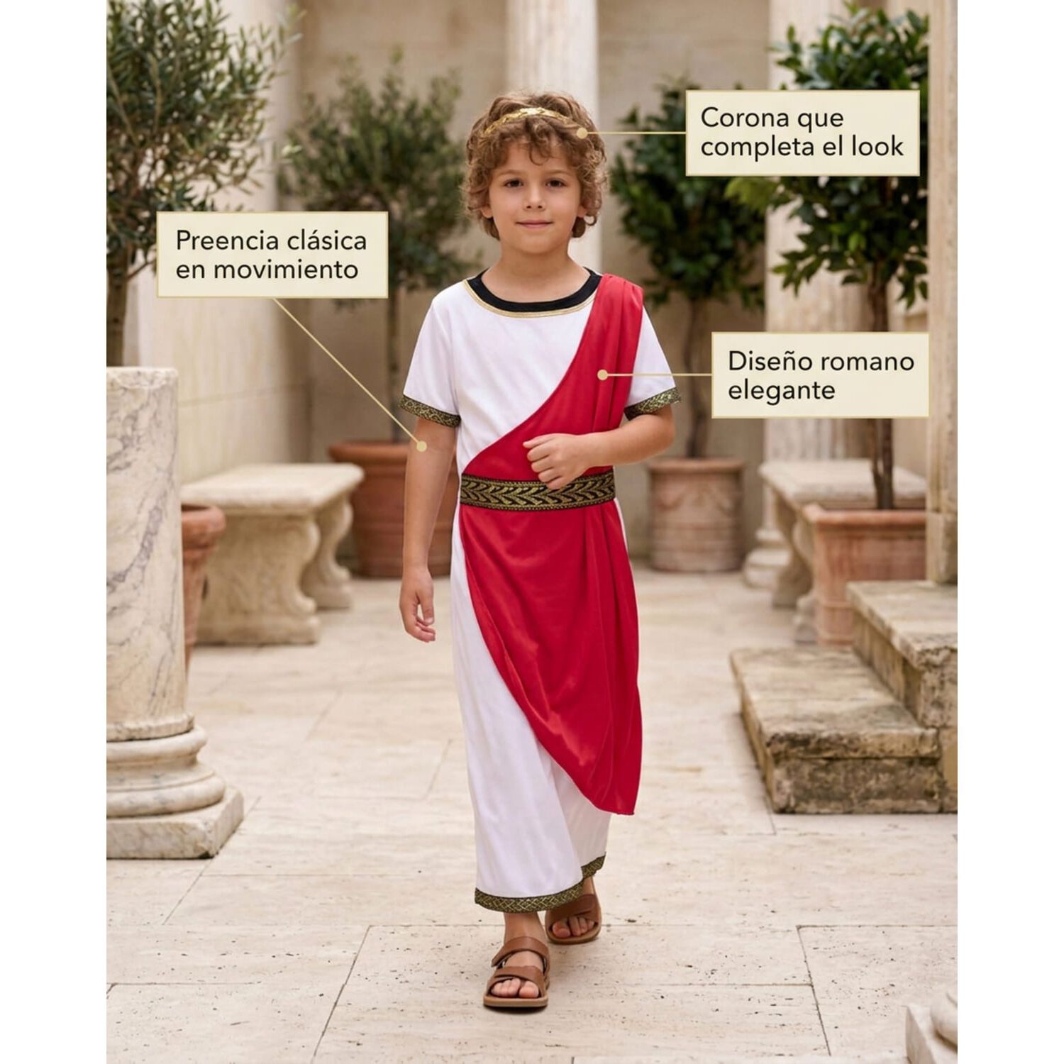 Disfraz Cosplay Gladiador Infantil Para Ni&ntilde;os image number 29.0