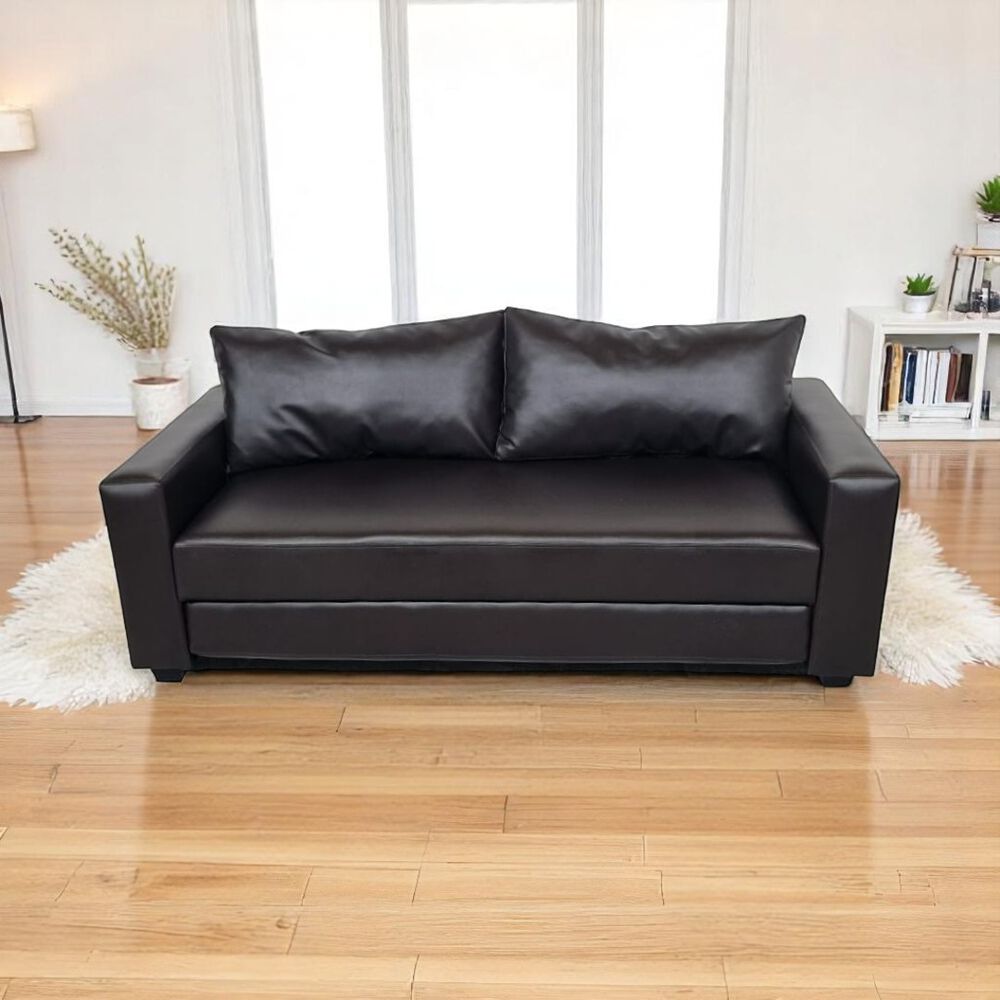 Sofa Cama Multifuncional Ecocuero Chocolate image number 4.0