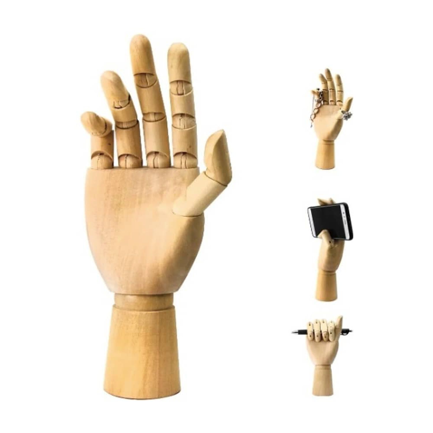 Maniqu&iacute; Mano De Madera Articulada 25cms image number 0.0