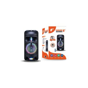 Parlante Karaoke Bt Rgb Con Micr&oacute;fono Recargable Fujitel 802