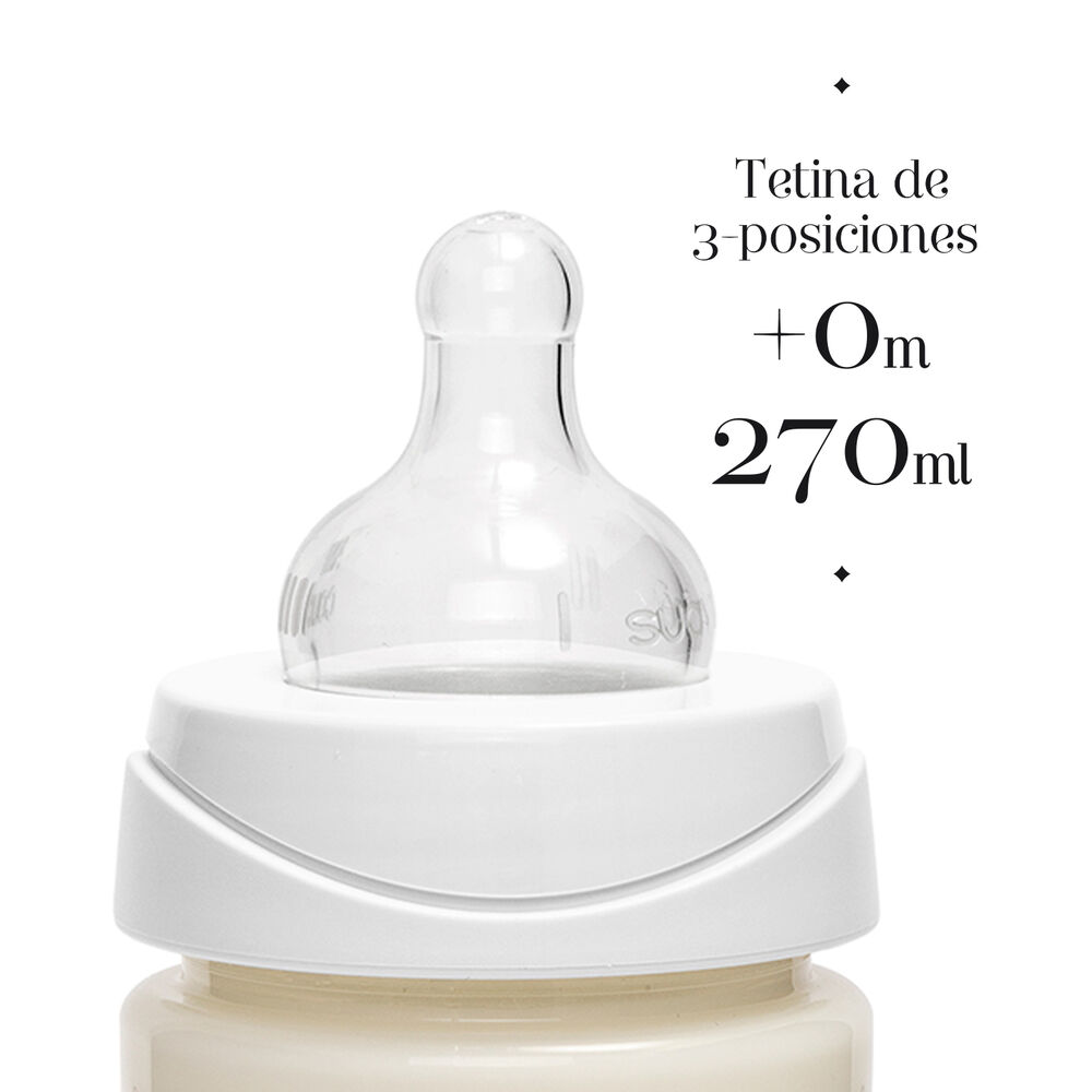 Mamadera De 270ml Con Tetina Redonda De Silicona Flujo Variable image number 1.0