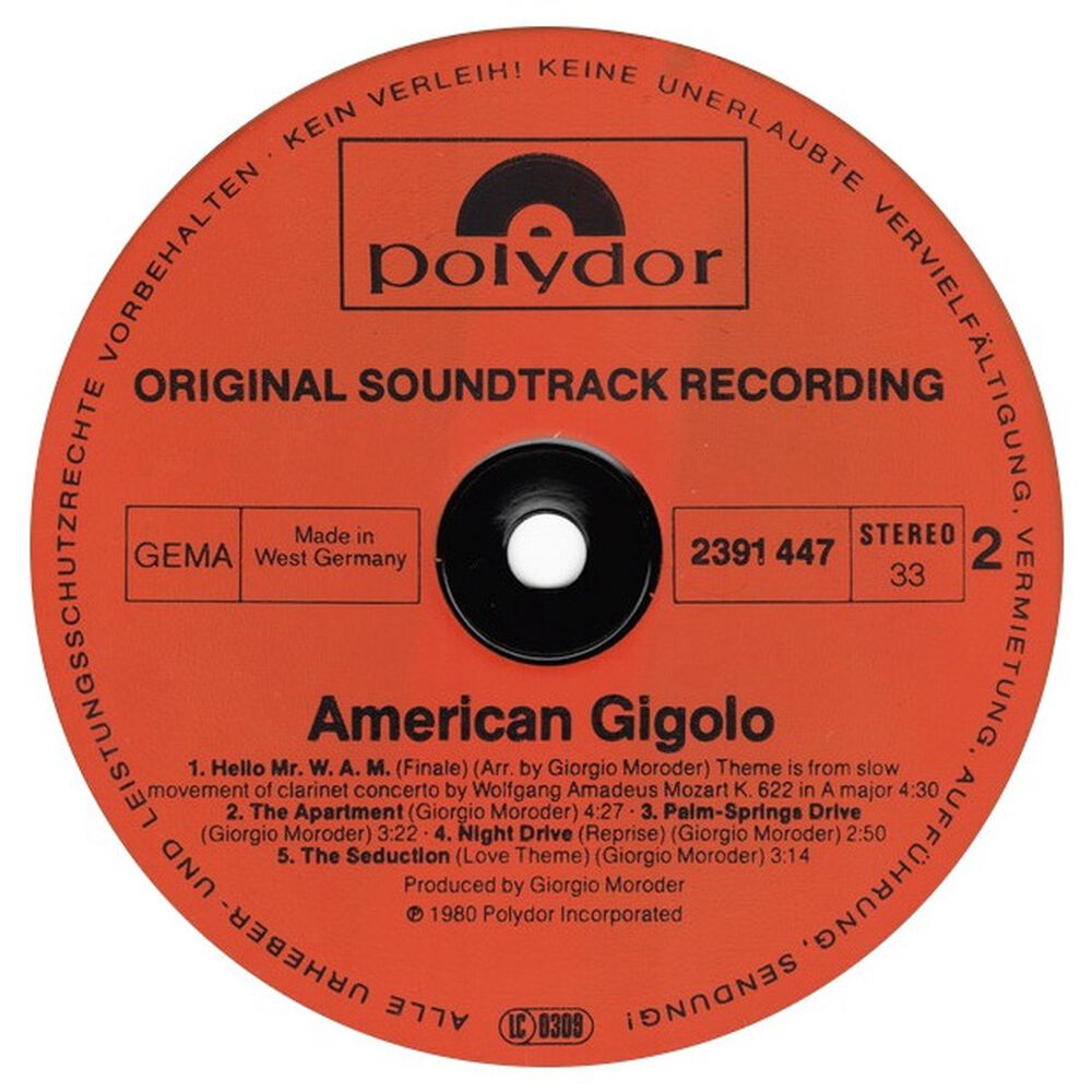 American Gigolo - O.s.t. | Vinilo Usado image number 3.0