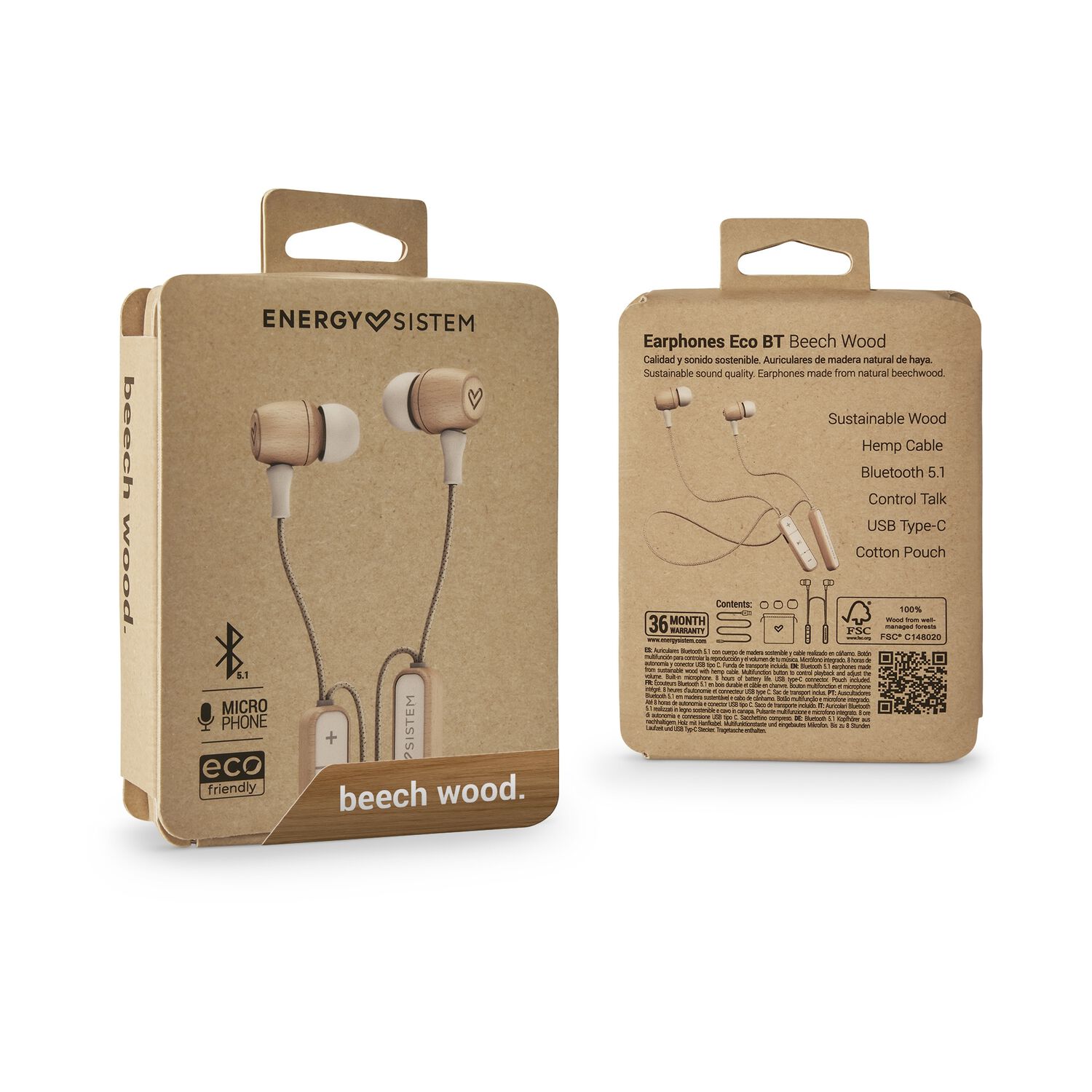 Aud&iacute;fonos De Madera Energy Sistem Bluetooth Eco Friendly image number 6.0