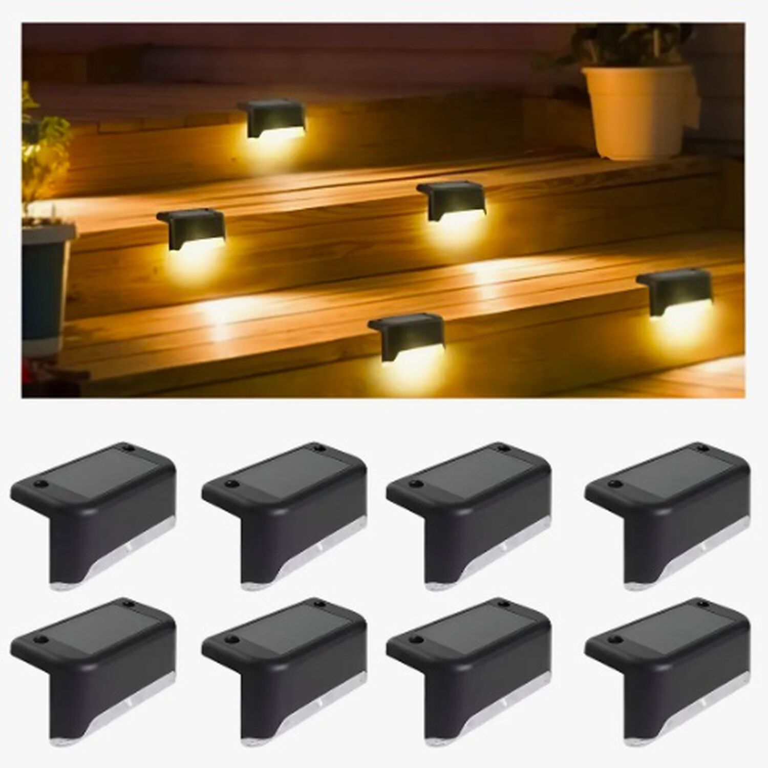 Kit 8 Luces Solares Patio Jard&iacute;n image number 0.0