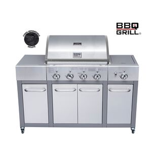 Parrilla Gas Buffalo Inox 4+1 Q + Funda De Regalo