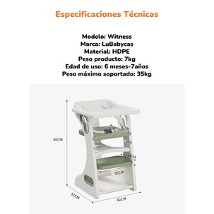 Silla De Comer Multifuncional Witness Verde Lubabycas