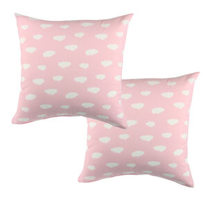 Set 2 Cojines Nubes Rosa 50x50