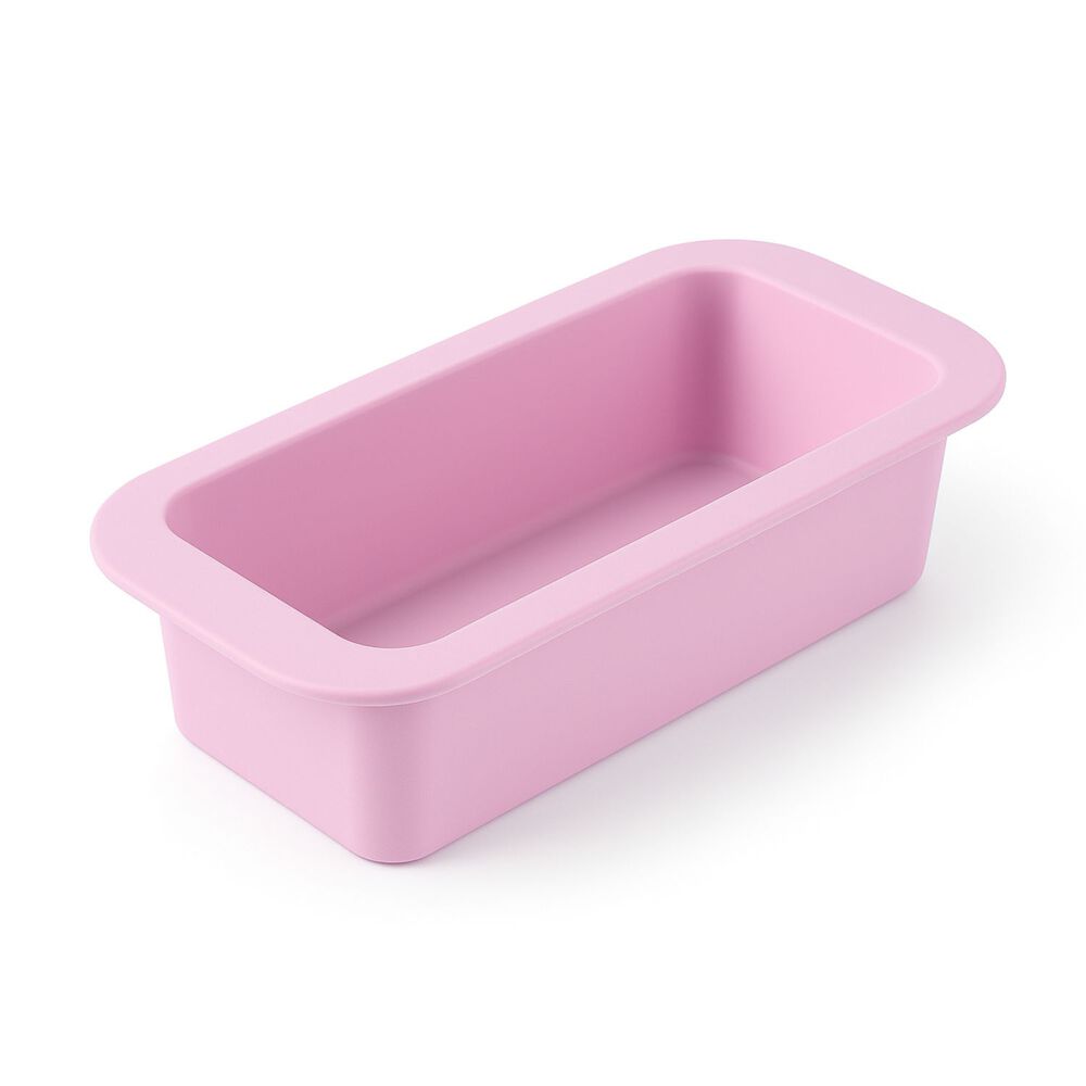 Molde De Silicona Queque Rectangular Rosado Para Hornear Pan image number 0.0