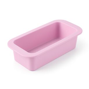 Molde De Silicona Queque Rectangular Rosado Para Hornear Pan