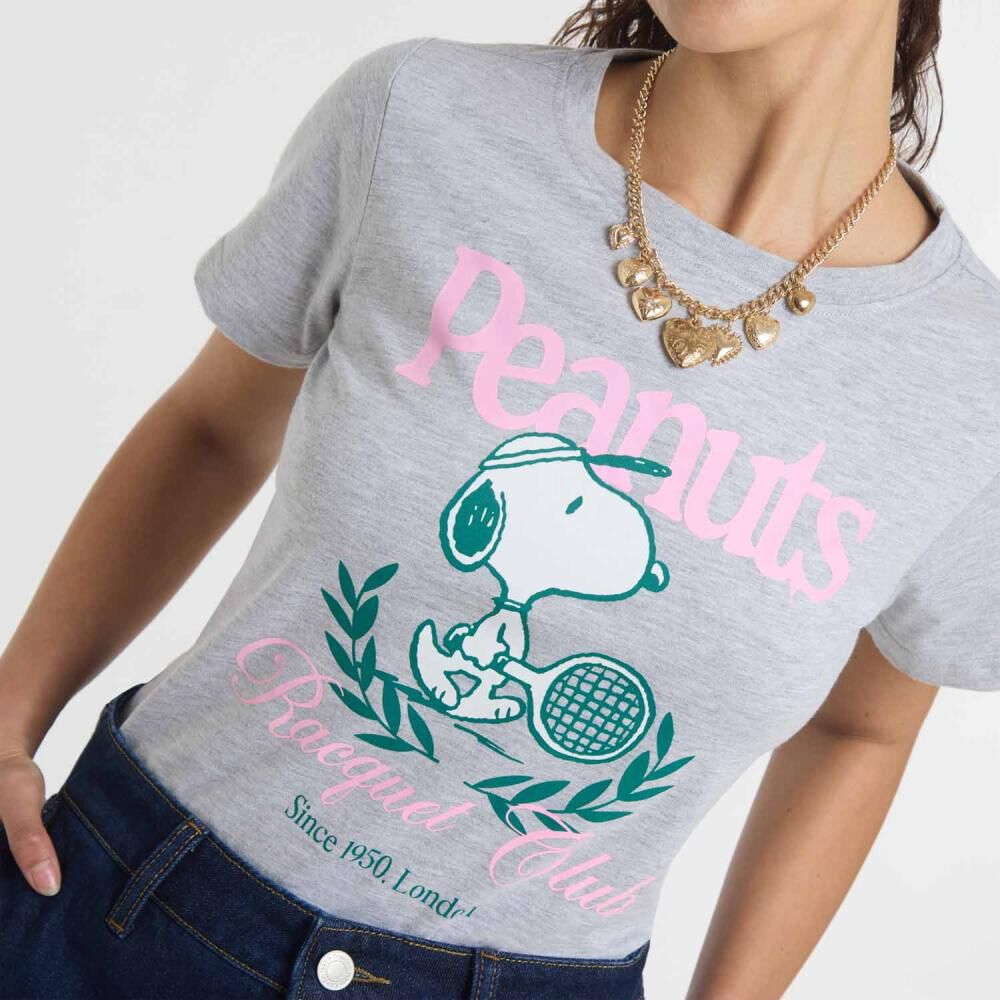 Polera Snoopy Manga Corta Cuello Redondo Mujer Freedom image number 4.0