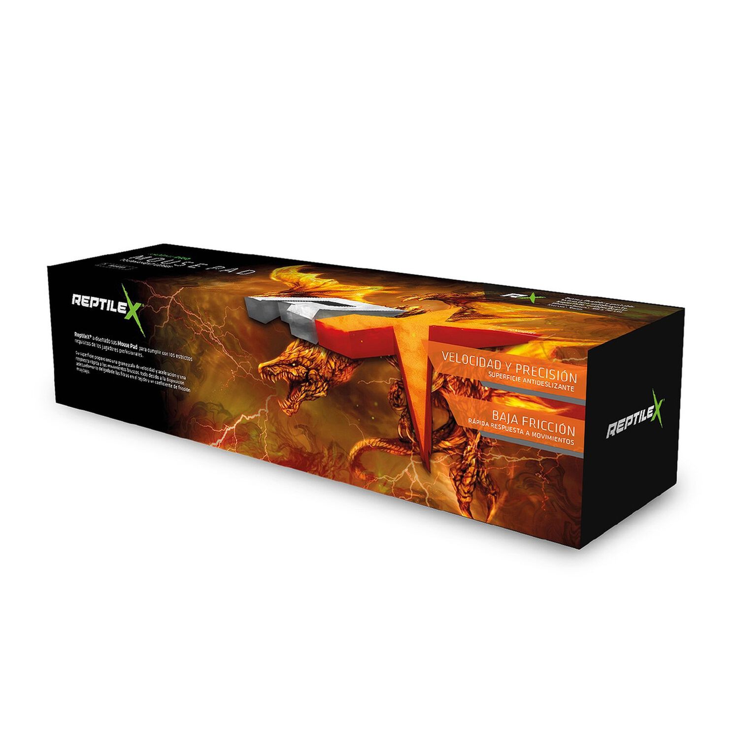 Mouse Pad Gamer 70x30cm Reptilex Orange Edition Rx0009 image number 5.0
