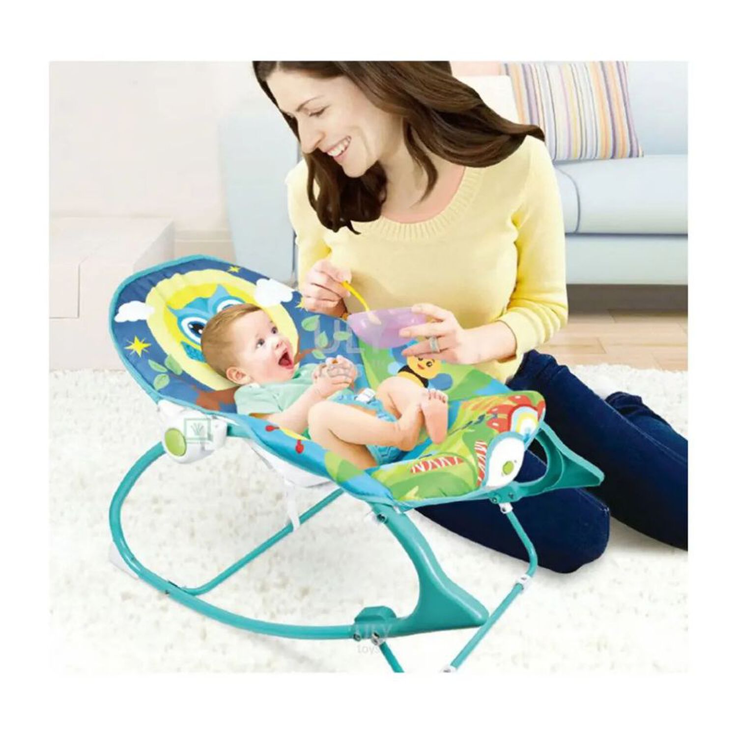 Silla Nido Mecedora Bebe A Ni&ntilde;o Con Vibraci&oacute;n Y M&uacute;sica image number 2.0