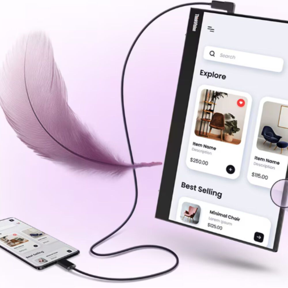 Monitor Portatil Thinkvision M14t Gen2 Wled 2240x1400 14" image number 7.0