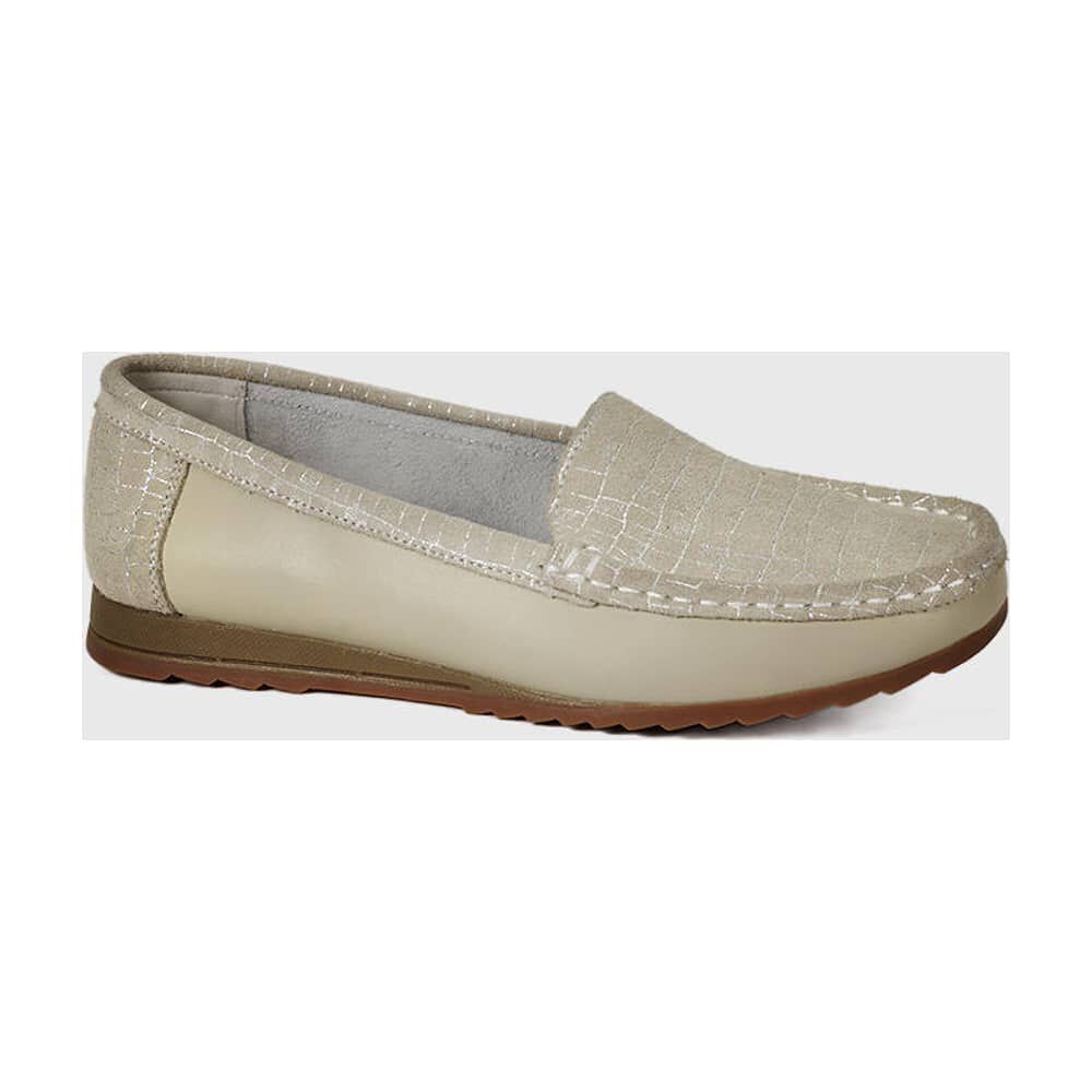 Mocas&iacute;n Cuero Ethel Beige image number 1.0