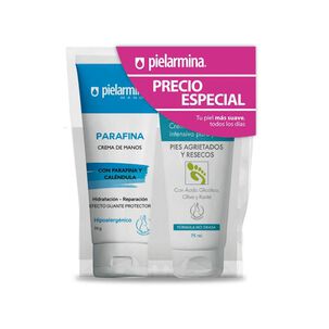 Set De Crema De Manos Parafina 70 Gr + Crema Reparadora De Pies 75 Ml Pielarmina