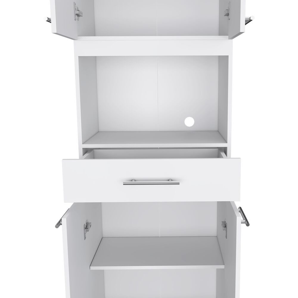 Mueble Microondas 4 Puertas 1 Cajon Fm-003b Blanco image number 4.0