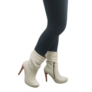 Bota Vilma Beige Cuero Pao Pecados