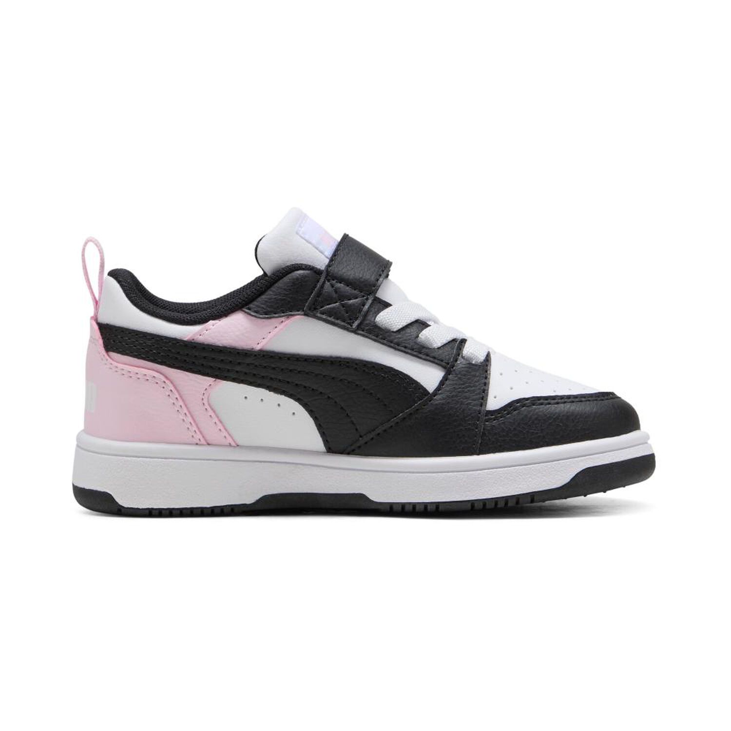Zapatilla Running Ni&ntilde;a Puma Rebound V6 Lo Ac+ Ps Puma White-puma Black-pearl Pink image number 1.0