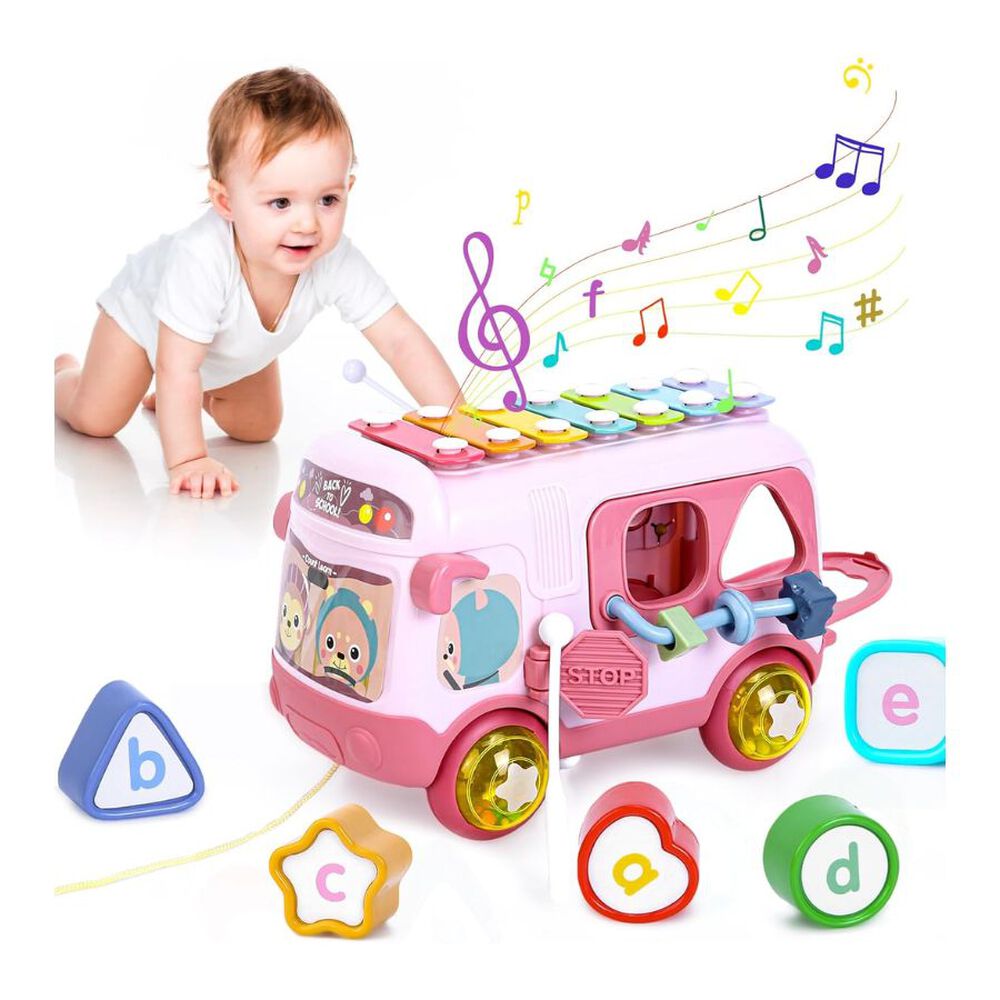Autobús Rompecabezas Xilofono Juguete Interactivo Para Bebe image number 1.0