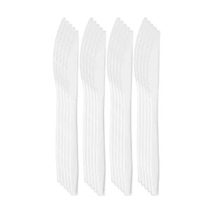 Juego De Cuchillos Desechables 13cm Blancos De 20 Piezas