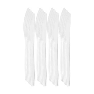 Juego De Cuchillos Desechables 13cm Blancos De 20 Piezas
