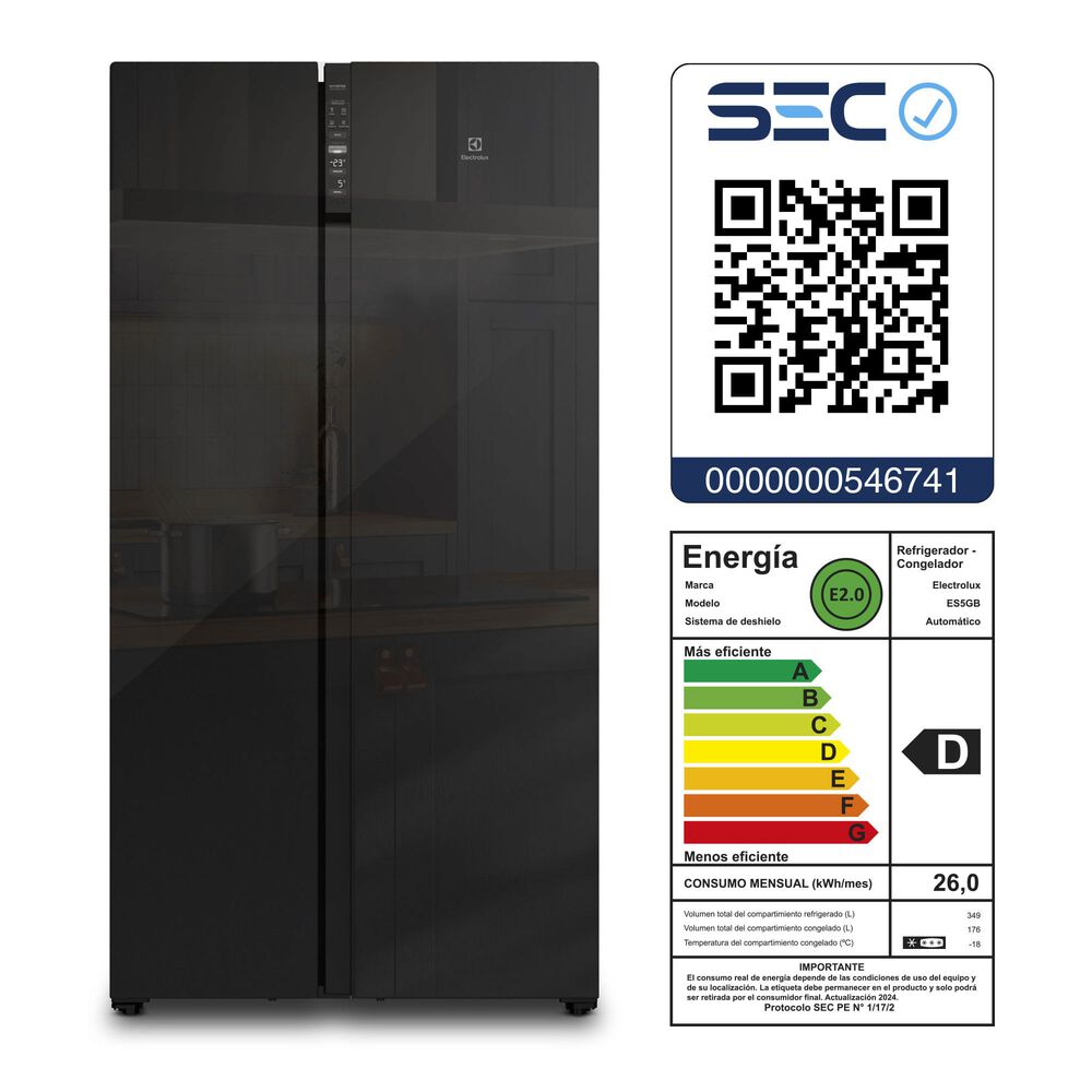 Refrigerador 525l No Frost Side By Side Inverter Es5gb Black image number 7.0
