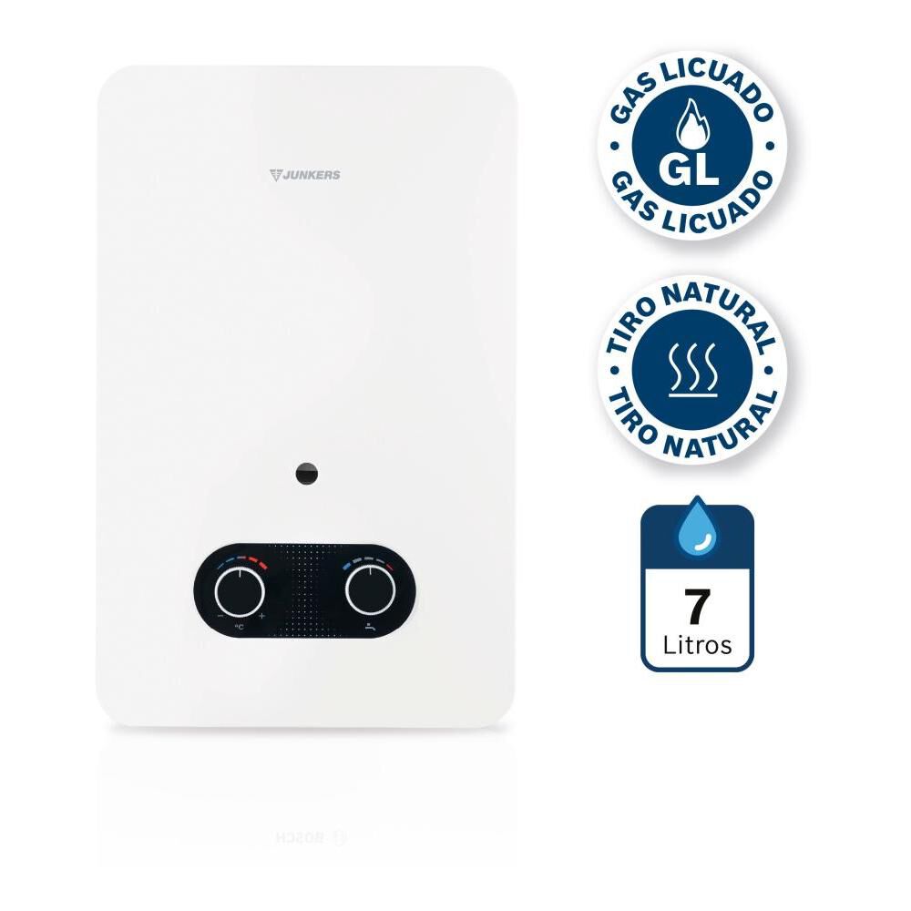Calefont Junkers Ionizado  Hydrobase Tiro Natural / 7 Litros / Gas Licuado image number 1.0