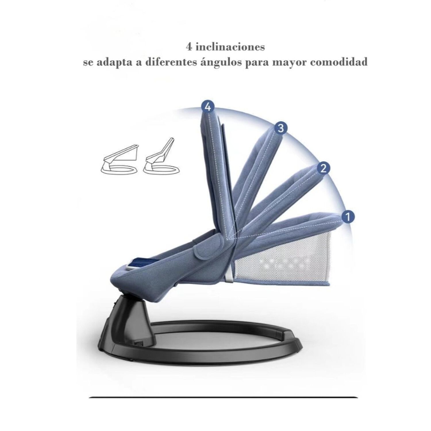 Mecedora El&eacute;ctrica Reclinable Bluetooth Lubabycas Osito image number 6.0