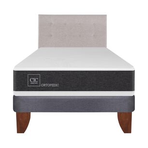 Cama Europea Cic Ortopedic / 1.5 Plazas / Base Normal + Respaldo