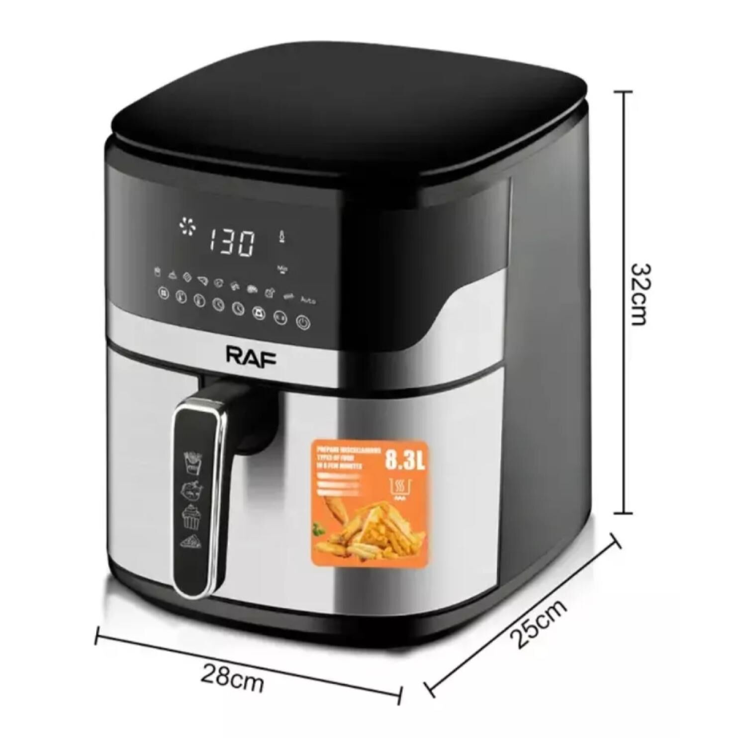 Freidora De Aire Air Fryer 8300ml Bascula Gramera R5375 Raf image number 1.0