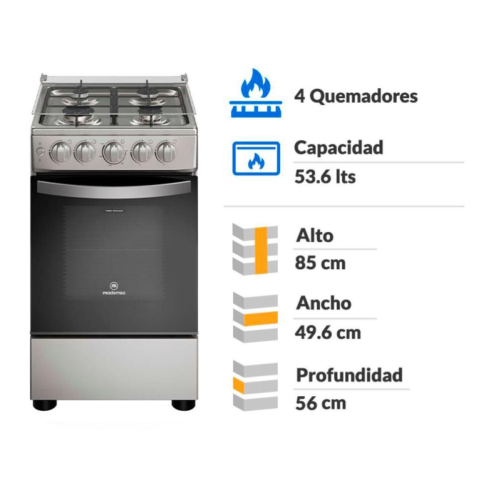 Cocina A Gas Mademsa FM4ES / 4 Quemadores image number 1.0