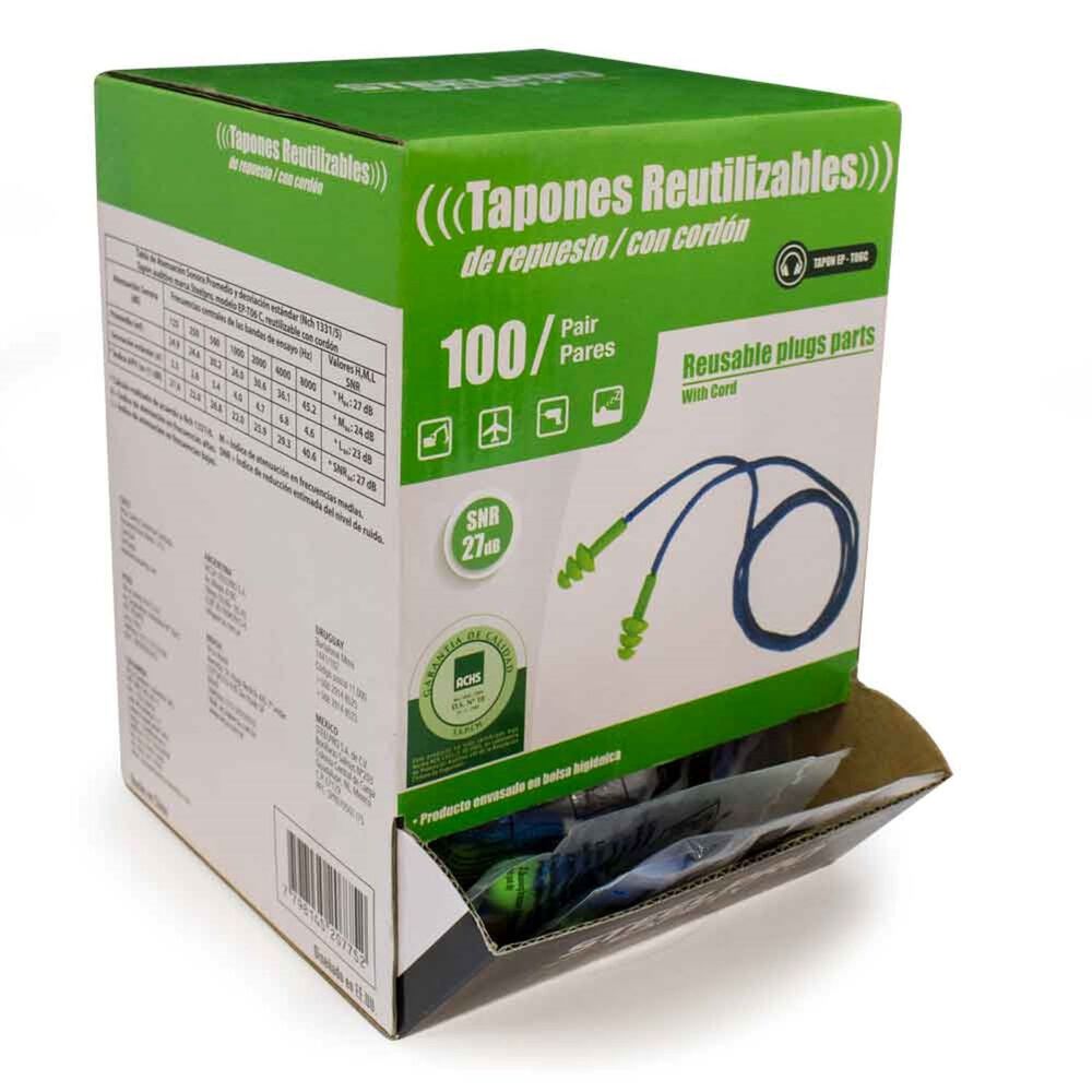 Tap&oacute;n Auditivo Tpr Ep-t06c En Bolsa (100 Pares) image number 1.0