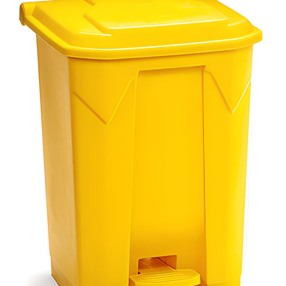 Basurero 50 Lts Pedal Central Amarillo image number 0.0