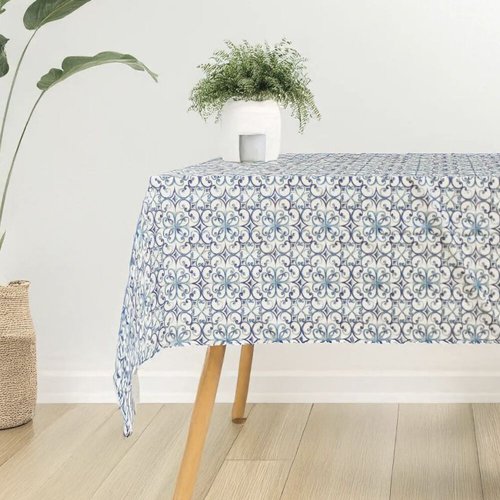 Mantel Mesa Rectangular Antimanchas Bistrech 230x150 Cm. Color Azul image number 0.0