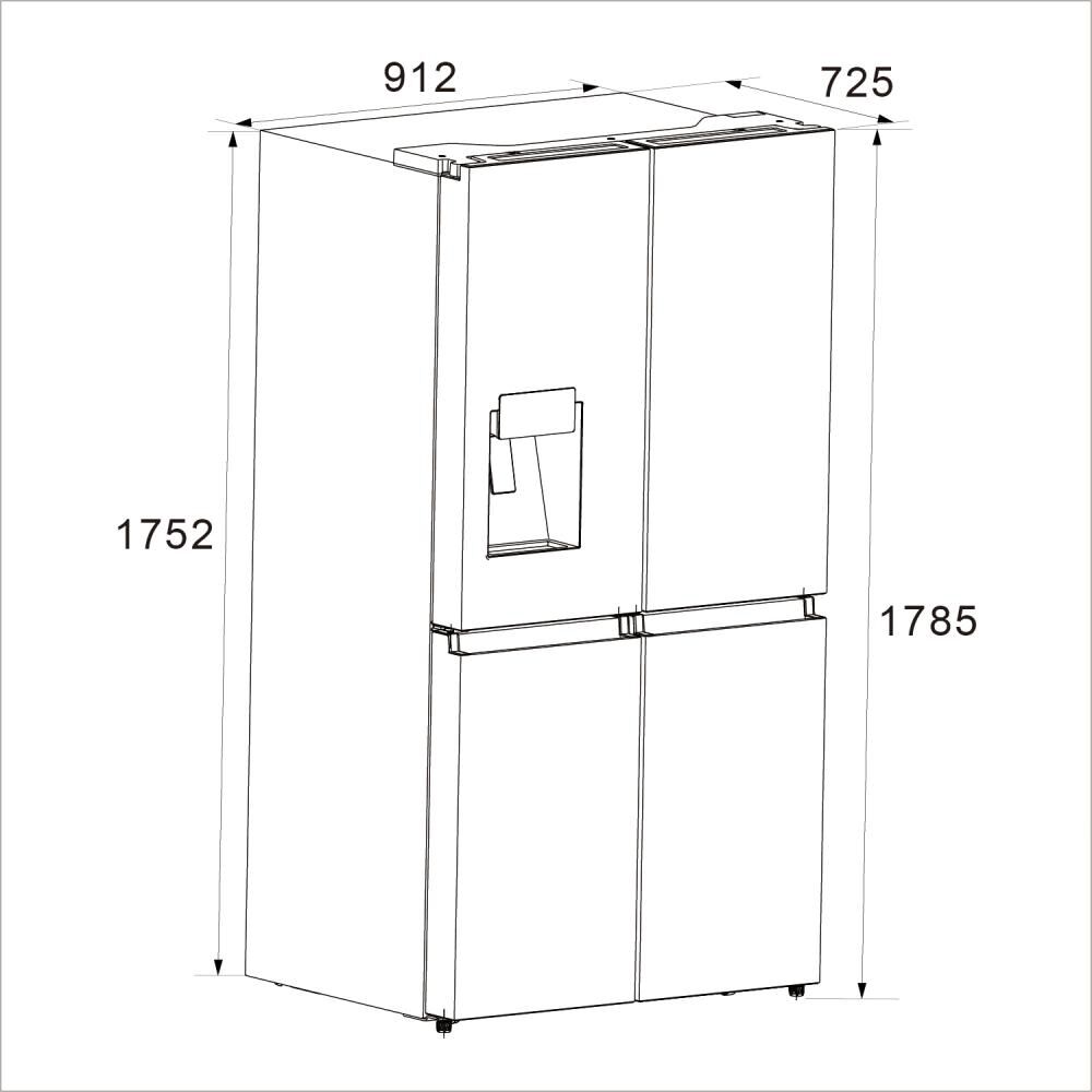 Refrigerador Side by Side Hisense RC-68WCID / No Frost / 541 Litros / A+ image number 9.0