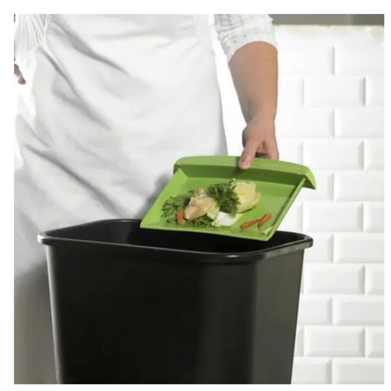 Tabla Cortar 37cm Bandeja Residuos Verde Profesional Cocina image number 2.0