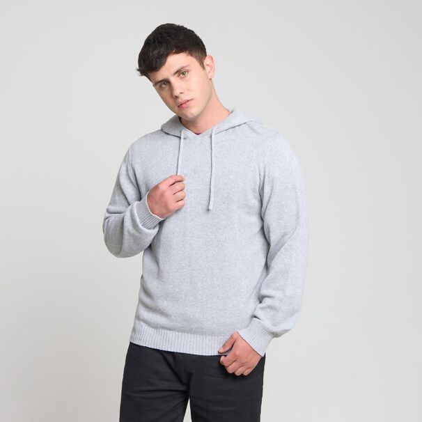 Sweater Con Dise&ntilde;o Manga Larga Cuello Alto Con Capucha Hombre Skuad