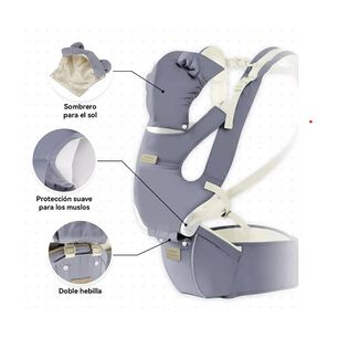 Mochila Portabeb&eacute;s Ergon&oacute;mica 3 En 1 Con Capucha Sill&iacute;n