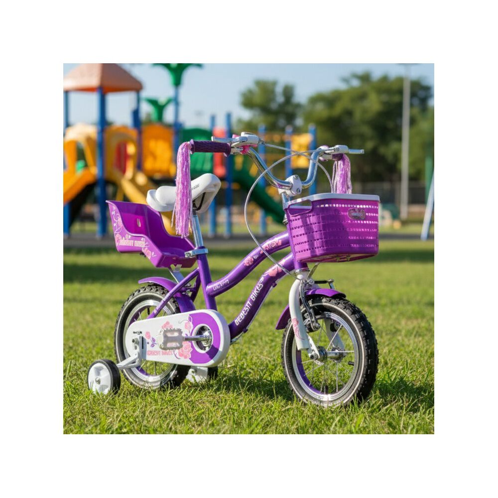 Bicicleta Infantil Queen Aro 12 Morada Bebesit image number 1.0